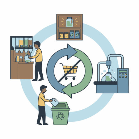 Refill loop replacing checkoutのイラスト素材