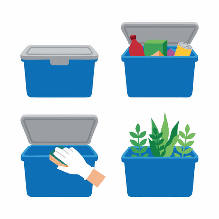 Single container reused in sequence framesのイラスト素材