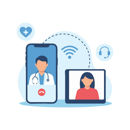 Virtual healthcare supportのイラスト素材