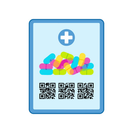 Digital prescription pad with layered holographic pills and QR codes