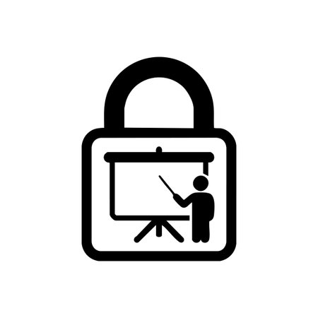 Presenter mode lock iconのイラスト素材
