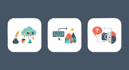 Creative Technology and Digital Content Icons