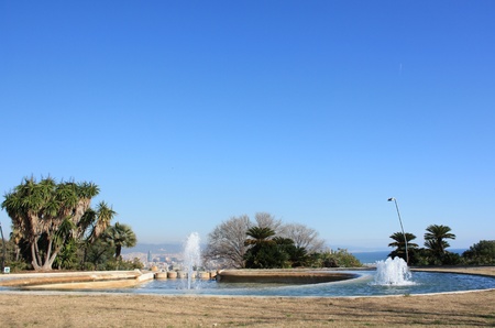 Beautiful fountains in the sunny Spainの写真素材