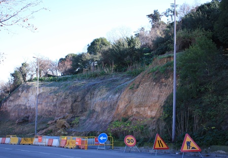 The amazing and dangerous lanslideの写真素材