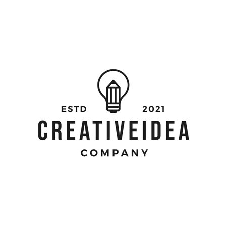 Creative Idea Logo Icon. Web Symbol Logo Template Design Element.のイラスト素材