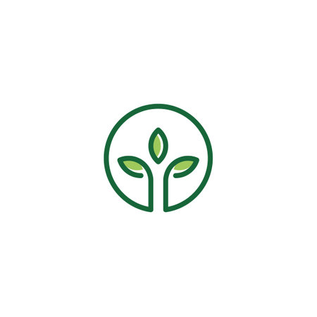 Abstract leaf plant symbol. Web Icon Logo Template Design Element.のイラスト素材