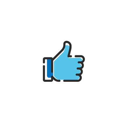 Thumbs up vector icon, like symbol.のイラスト素材