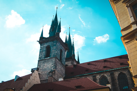 Old building in center of Europeの写真素材