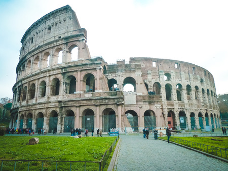 Symbol of Italy and Rome. The most famose  landmark. Place where a lot of gladiators gave their lives for intertaiment the crowd.のeditorial素材