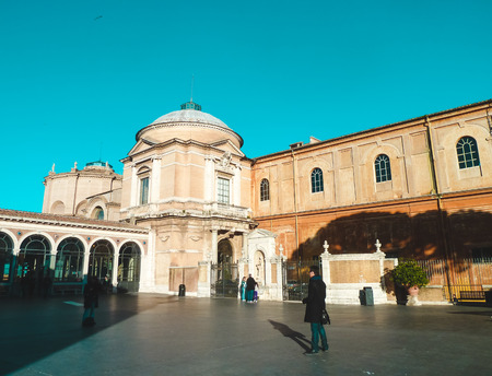Exit to the garden in couertyard of Vatican Museum.Nice place to take a rest and look around.のeditorial素材