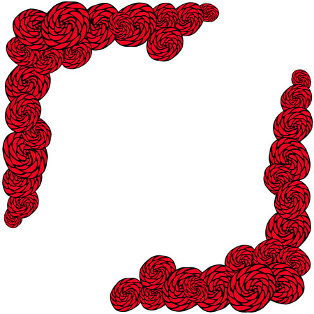 Floral hand drawn frame vector background with place for your text. Can be used for greeting, invitation or save the date cards.のイラスト素材