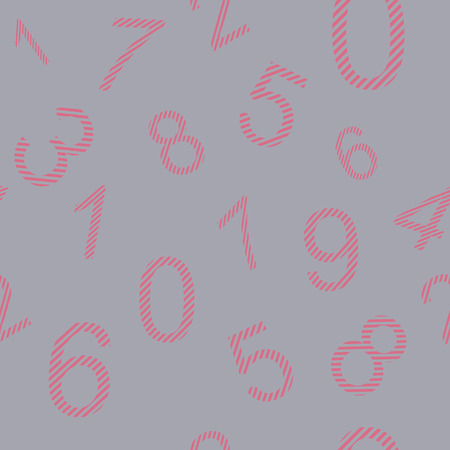 Endless pattern numbers for design wallpaperのイラスト素材