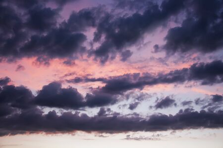 Beautiful sunset sky with colorful evening clouds.の写真素材