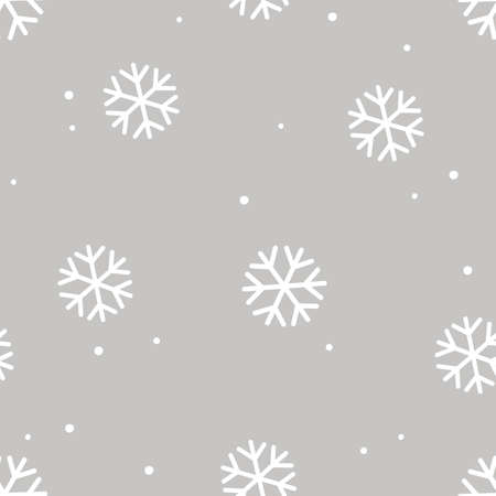 Christmas seamless pattern with snowflakes. Vector illustration