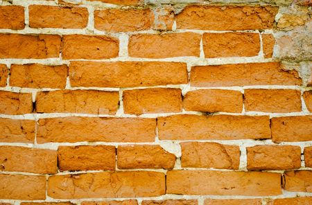 Red brick wallの写真素材