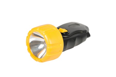 Electric torch isolated on a backgroundの写真素材
