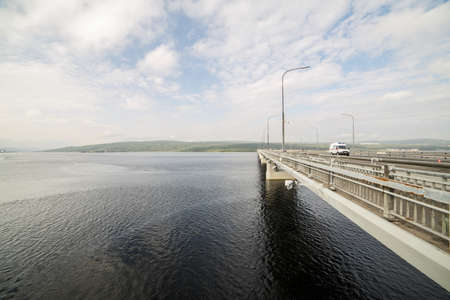 Bridge across the Kola Bayの写真素材