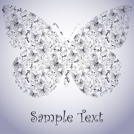 Butterfly cardのイラスト素材