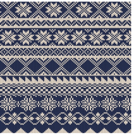 Knitted background in Fair Isle styleのイラスト素材