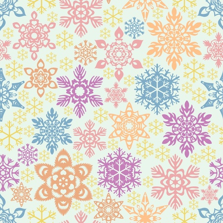 Seamless snowflakes patternのイラスト素材
