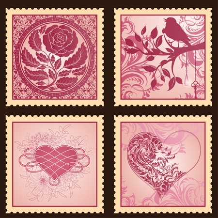 Set of romantic marks for Valentine's Dayのイラスト素材