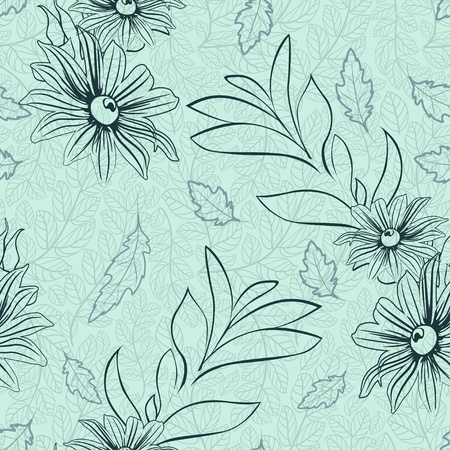Seamless floral patternのイラスト素材