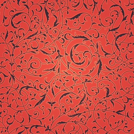 Vintage seamless pattern of weaving plantsのイラスト素材