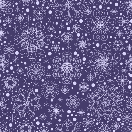 Seamless snowflakes patternのイラスト素材