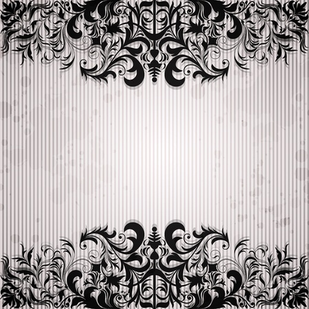 Luxury background with vintage frame and stripe paper for designのイラスト素材