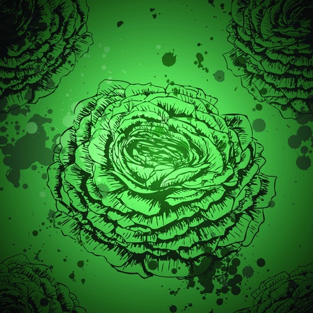 Seamless texture with rosesのイラスト素材