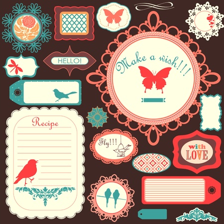 Cute scrapbook childish setのイラスト素材