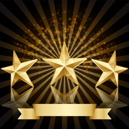 Gold star award backgroundのイラスト素材