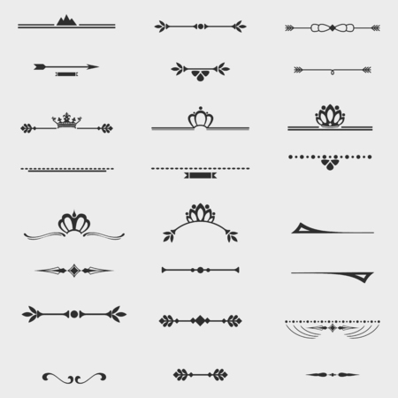 Collection of twelve vintage frames for designのイラスト素材