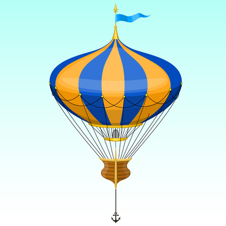 Vector cartoon air balloonのイラスト素材