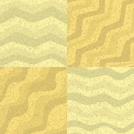 Set of seamless cartoon sand texture. Vector illustration.のイラスト素材