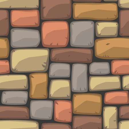 Seamless cartoon stone texture. Vector illustration.のイラスト素材