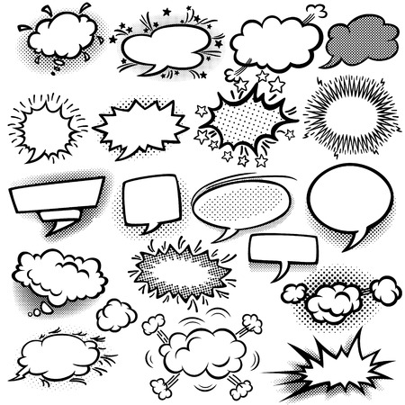 Set of empty comic bubblesのイラスト素材