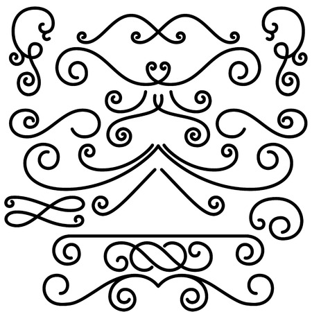 Design elements swirls setのイラスト素材