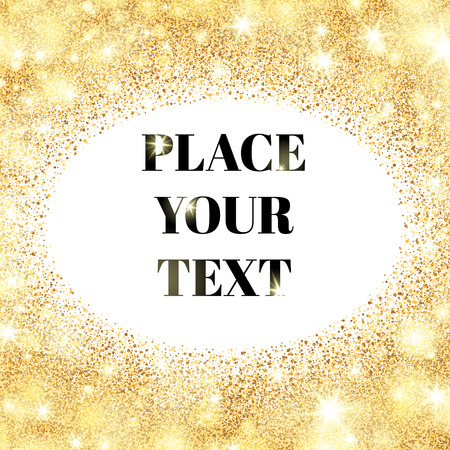Abstract golden glitter with space for your design at center illustrationのイラスト素材