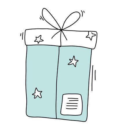 Cute ccartoon gift boxes for Birthday, Christmas or Valentines day. Vector icon isolated on white for celebration designのイラスト素材