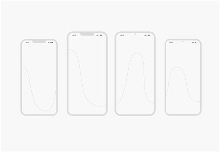 New version of soft white brittle show modern pro mobile phone. Mobile phone smartphone realistic mock up vector illustrationのイラスト素材