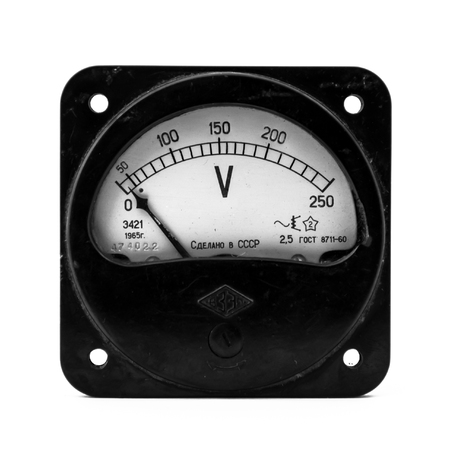 Electric measuring device isolated on the white background.の写真素材
