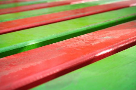 The planks to walk on Playground close-upの写真素材