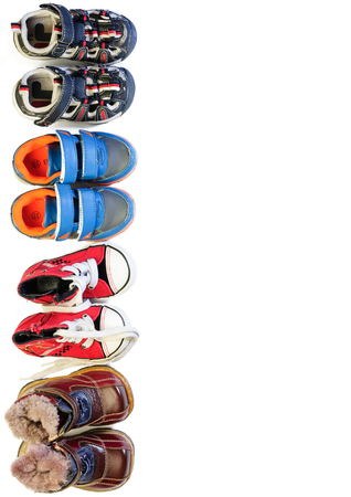 Children's shoes for different weather and time of year .の写真素材