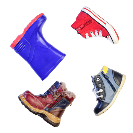 Children's shoes for different weather and time of year .の写真素材