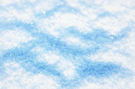 background of fresh snow texture in blue tone .の写真素材