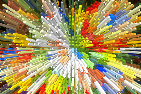 Abstract colorful extruded background .の写真素材