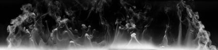 Abstract smoke on a dark background . Isolated .の写真素材