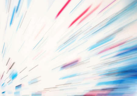 Blue blurred lines on a white background, illustration.の写真素材