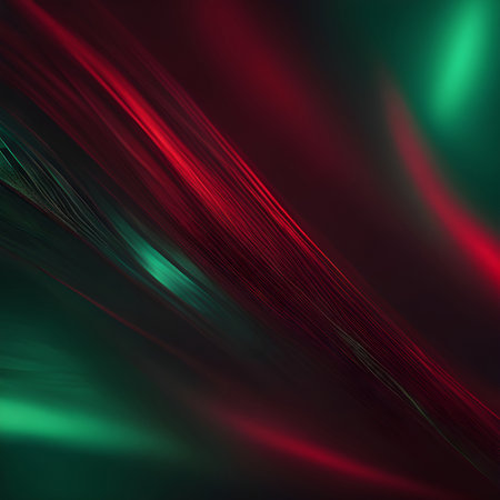 Abstract colorful gradient 3d wave green and red background. Modern abstract wave background.の素材